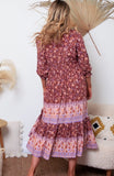 Maggie 3/4 Sleeves Midi Dress