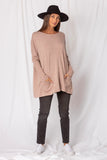 Willow Pocketed Super Soft Layering Knit- Mocha