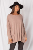 Willow Pocketed Super Soft Layering Knit- Mocha