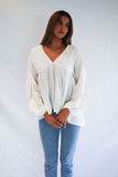 Salty Long Sleeve Top - White