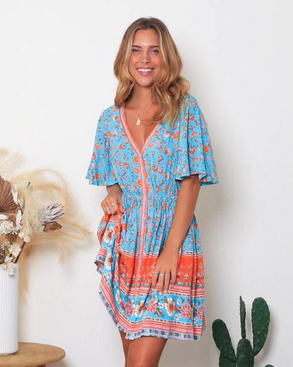 Beverly V-Neck Mini Dress