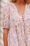 Silvia 1/2 Sleeves Mini Dress