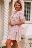 Silvia 1/2 Sleeves Mini Dress