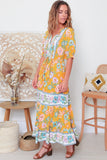 Keilani 1/2 Sleeves Maxi Dress