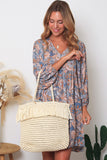 Sandy Straw Fringe Bag