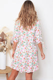 Debra 1/2 Sleeves Mini Dress