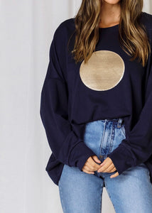 AVA Cotton Sequin Circle Sweat
