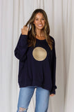 AVA Cotton Sequin Circle Sweat