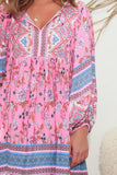 Faith 3/4 Sleeves Mini Dress