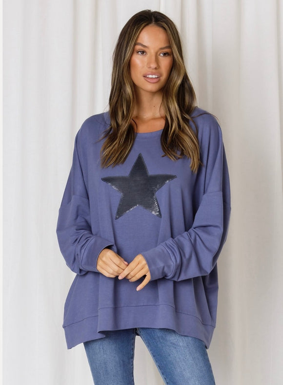 Maddy Sequin Star Sweat