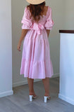 Astrid Gingham Dress - Pink